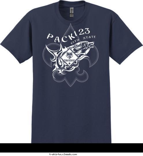 CITY, STATE 123 PACK T-shirt Design SP3798