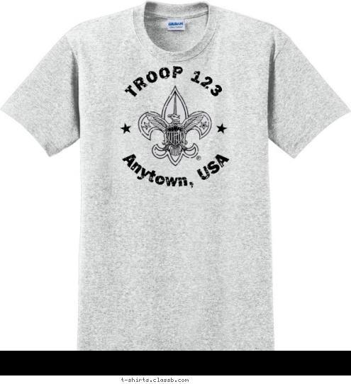 Your text here! TROOP 123 BOY SCOUTS OF AMERICA T-shirt Design SP3773