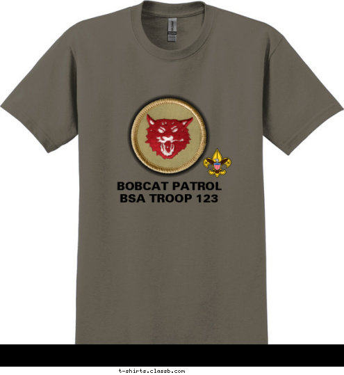 BSA TROOP 123 BOBCAT PATROL T-shirt Design SP3200