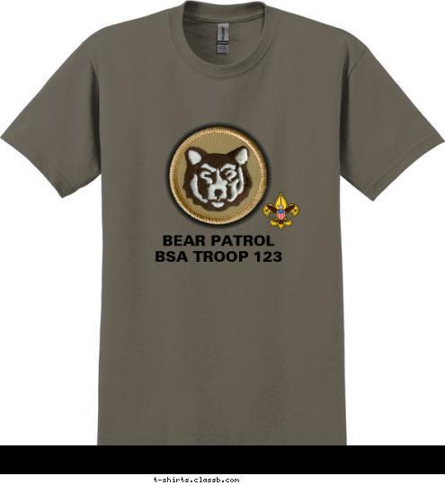 BSA TROOP 123 BEAR PATROL T-shirt Design SP3198