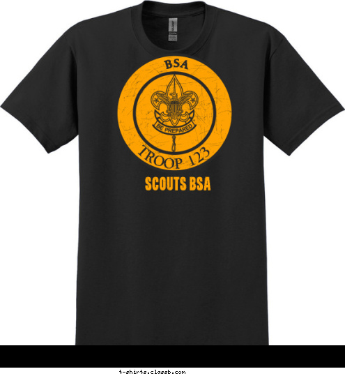 TROOP 123 BOY SCOUTS OF AMERICA SINCE 1912 T-shirt Design SP3814