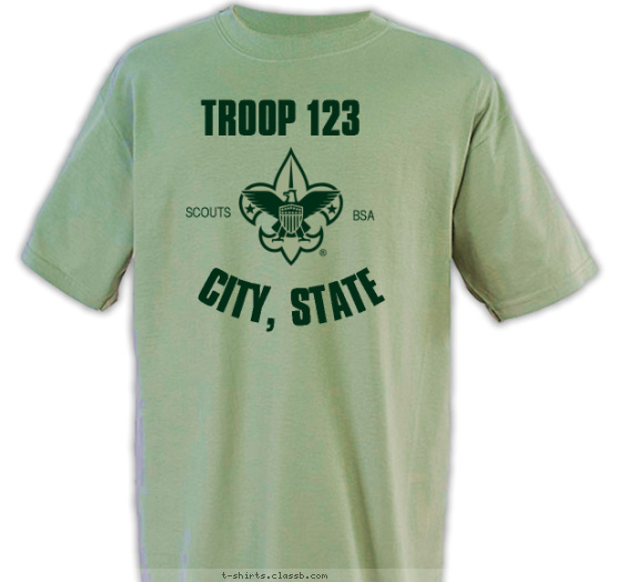 Troop Classic Block Text T-shirt Design
