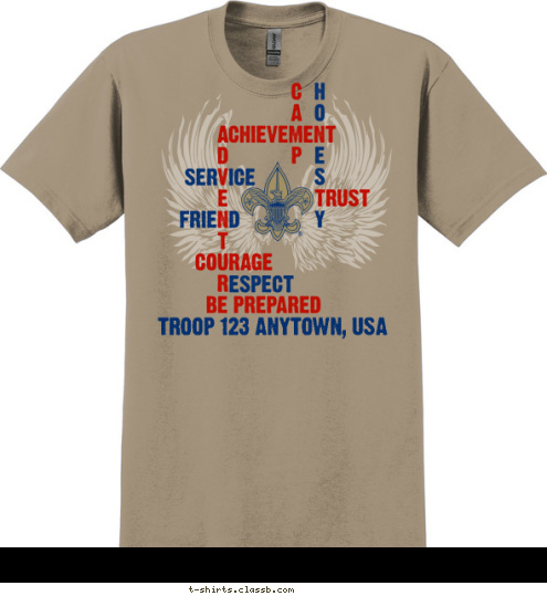 TROOP 123 ANYTOWN, USA T-shirt Design SP3855