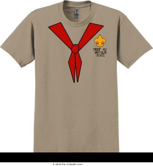 STATE ANYTOWN TROOP 123 T-shirt Design SP3853