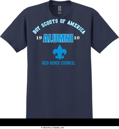 RED RIDGE COUNCIL 10 19 ALUMNI BOY SCOUTS OF AMERICA T-shirt Design SP3850