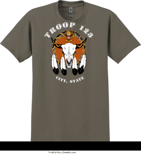 CITY, STATE TROOP 123 T-shirt Design SP3845