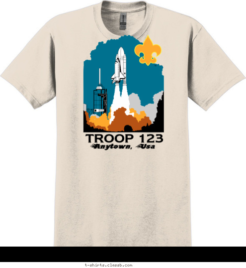 TROOP 123 Anytown, Usa T-shirt Design SP3843