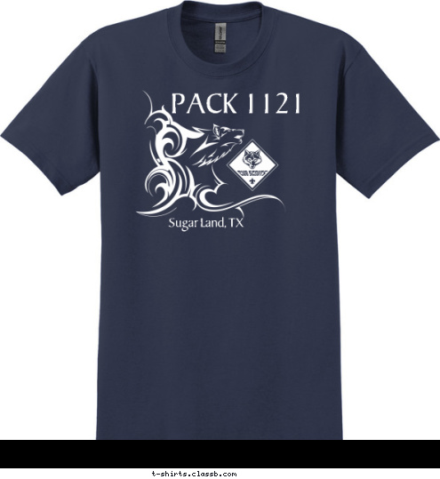 Sugar Land, TX PACK 1121 T-shirt Design 