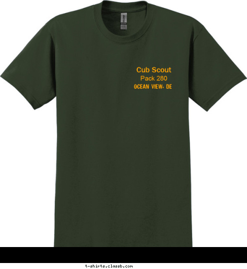 Cub Scout Pack 280 Ocean View, DE T-shirt Design 