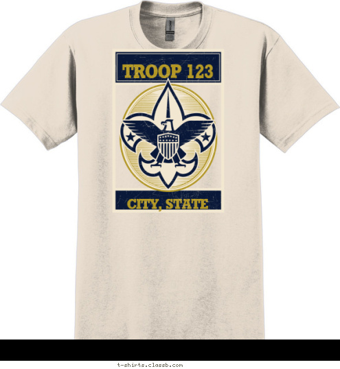 CITY, STATE TROOP 123 T-shirt Design SP3597