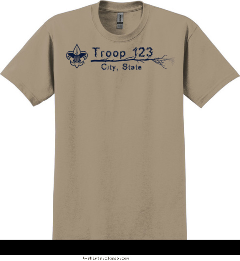 City, State Troop 123 T-shirt Design SP3617