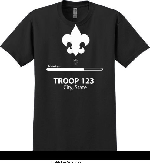 City, State TROOP 123 T-shirt Design SP3865