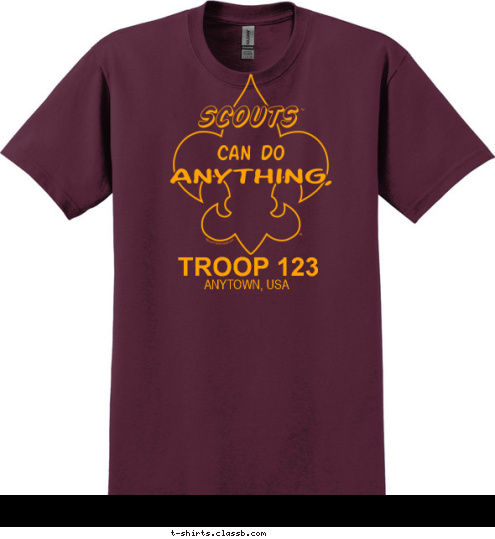 ANYTOWN, USA TROOP 123 T-shirt Design SP3864