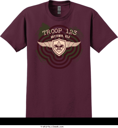 ANYTOWN, USA TROOP 123 T-shirt Design SP3621