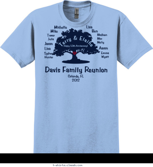 Custom T-shirt Design Davis Family Reuinion