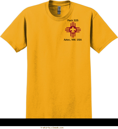 Pack 325 Aztec, NM. USA T-shirt Design 