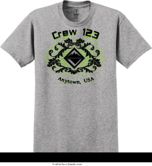 Crew 123 Crew 123 Anytown, USA Anytown, USA T-shirt Design SP3875