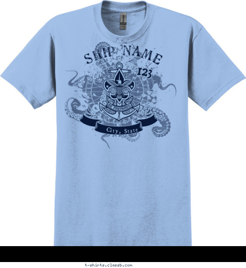 SHIP NAME SHIP NAME 123 City, State T-shirt Design SP3619