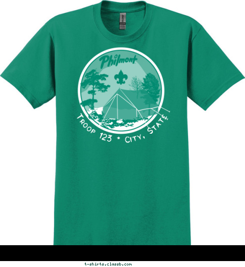 Troop 123 * Anytown, USA T-shirt Design SP3881