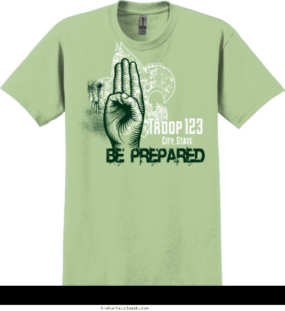 Be Prepared Scout Sign T-shirt Design