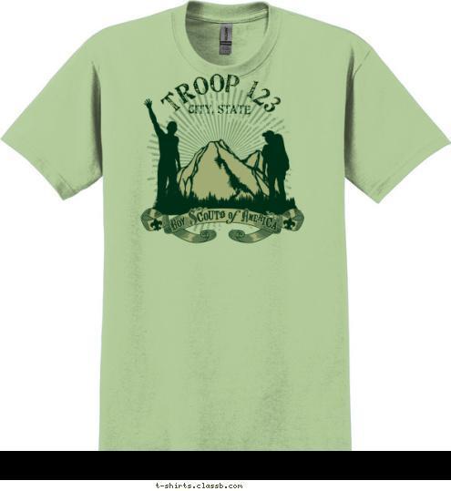 TROOP 123 CITY, STATE T-shirt Design SP3884