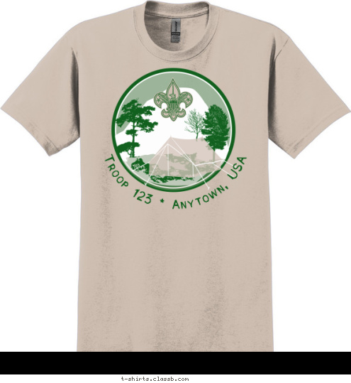 Troop 123 * Anytown, USA T-shirt Design SP3885