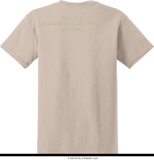 New Text Your text here! Troop 457
Annual Merit Badge College
Event Staff T-shirt Design 