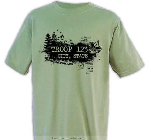 Your text here! CITY, STATE TROOP 123 T-shirt Design SP3608