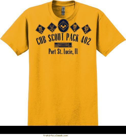 Port St. Lucie, FL CUB SCOUT PACK 402 T-shirt Design Class B 2009