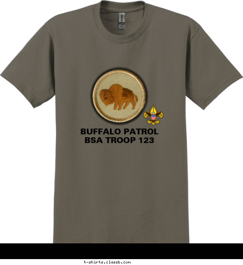 BSA TROOP 123 BUFFALO PATROL T-shirt Design SP3202