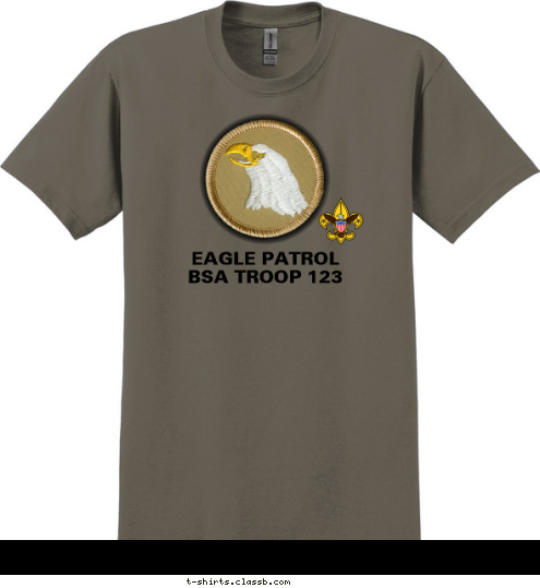 BSA TROOP 123 EAGLE PATROL T-shirt Design SP3205