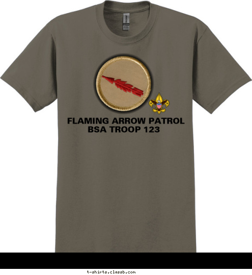 BSA TROOP 123 FLAMING ARROW PATROL T-shirt Design SP3206