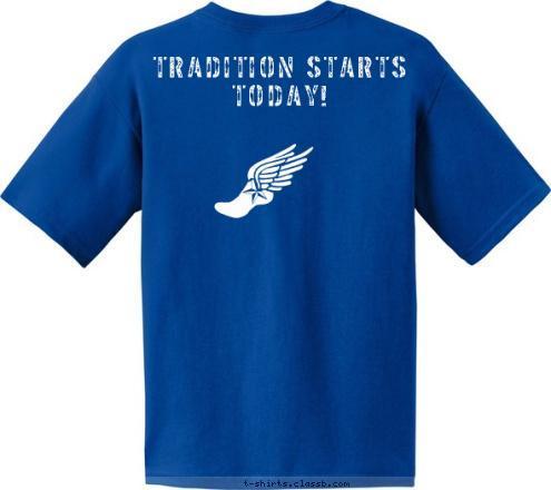 New Text TRADITION STARTS TODAY! BEAUMONT COLTS 2009 & field BMS track T-shirt Design 