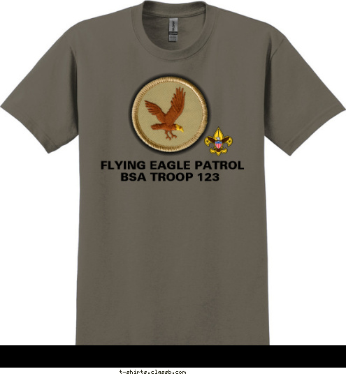 BSA TROOP 123 FLYING EAGLE PATROL T-shirt Design SP3207