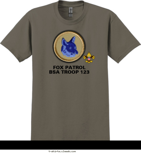 BSA TROOP 123 FOX PATROL T-shirt Design SP3208