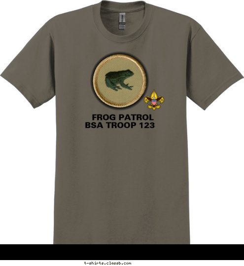 BSA TROOP 123 FROG PATROL T-shirt Design SP3209