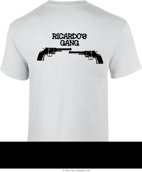 RICARDO'S
GANG GANG RAMOS BY HIGH NOON ON MARCH 10TH, 2012 ALICE, TEXAS T-shirt Design 
