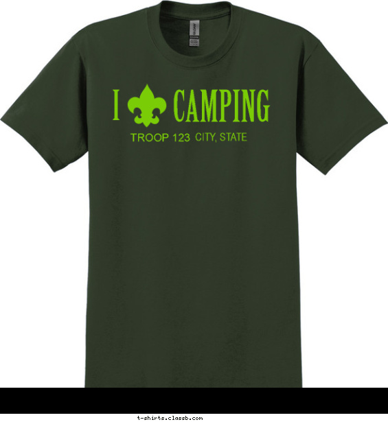 I Love Camping T-shirt Design