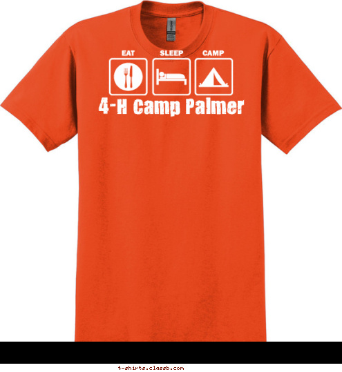 Your text here! 4-H Camp Palmer T-shirt Design Orange 4-H Camp Palmer