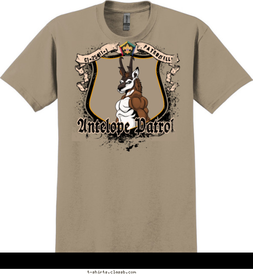 -11-1 C1-250 Patrol YELL! Antelope Patrol T-shirt Design 