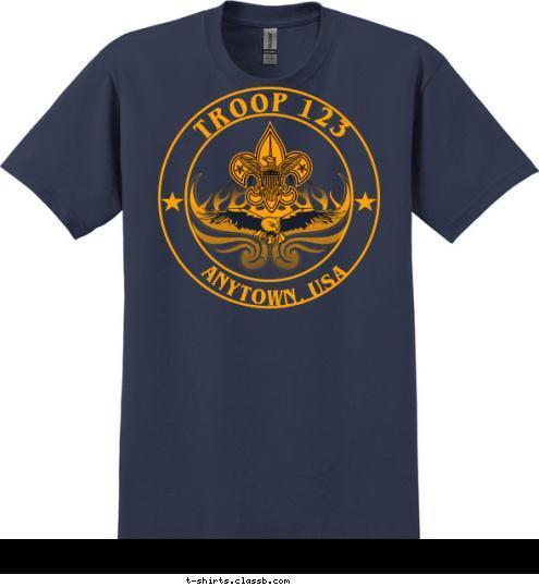 ANYTOWN, USA TROOP 123 T-shirt Design 