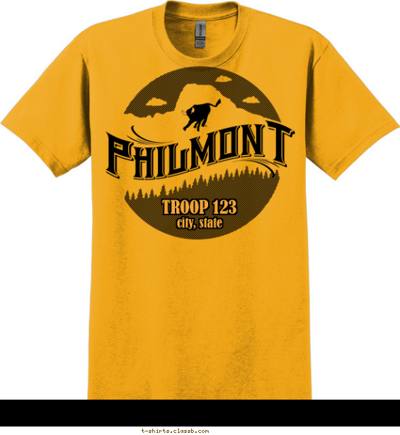 Philmont Tooth of Time Silhouette T-shirt Design