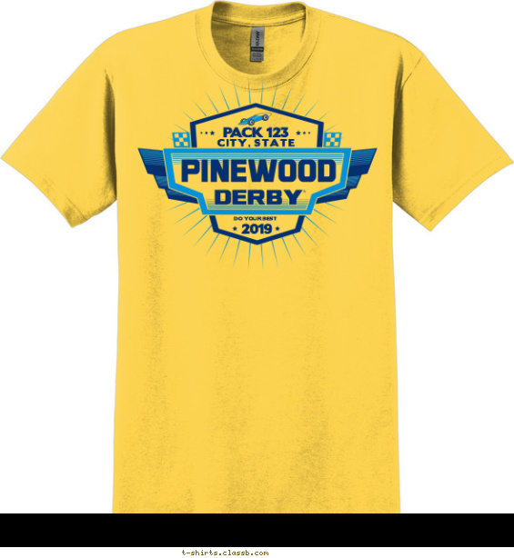 Pinewood Derby Year T-shirt Design
