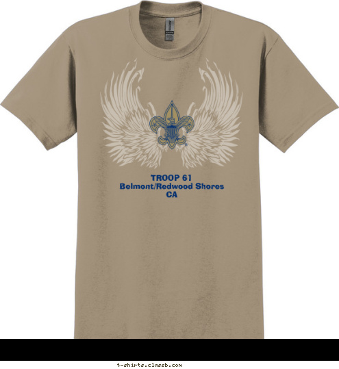 TROOP 61 
Belmont/Redwood Shores
CA
 T-shirt Design 