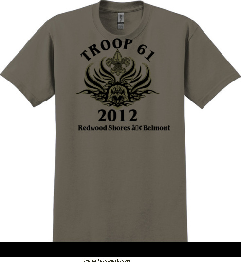 Redwood Shores • Belmont 2012 TROOP 61 T-shirt Design 