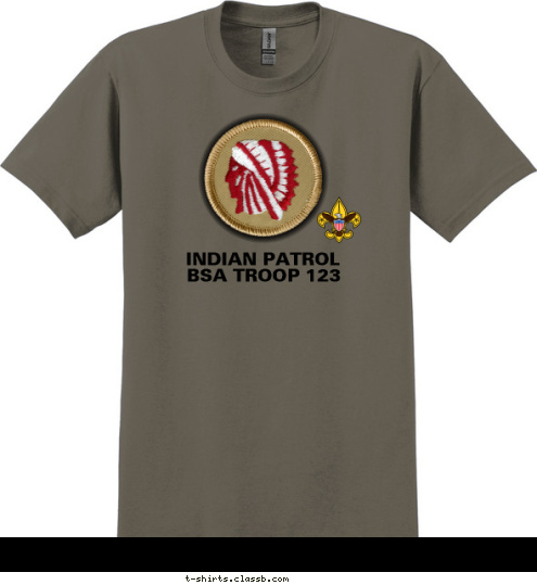 BSA TROOP 123 INDIAN PATROL T-shirt Design SP3212