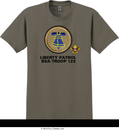 BSA TROOP 123 LIBERTY PATROL T-shirt Design SP3213