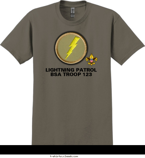 BSA TROOP 123 LIGHTNING PATROL T-shirt Design SP3214