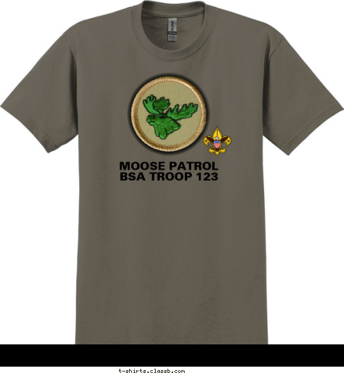 BSA TROOP 123 MOOSE PATROL T-shirt Design SP3215