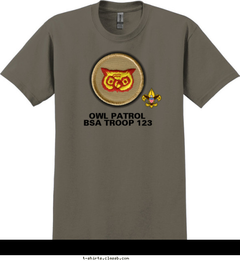 BSA TROOP 123 OWL PATROL T-shirt Design SP3216